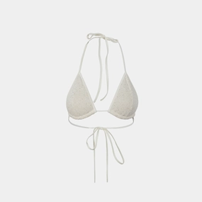 Layering Piece Asta Resort Lio Bikini Top - Ivory Sequin