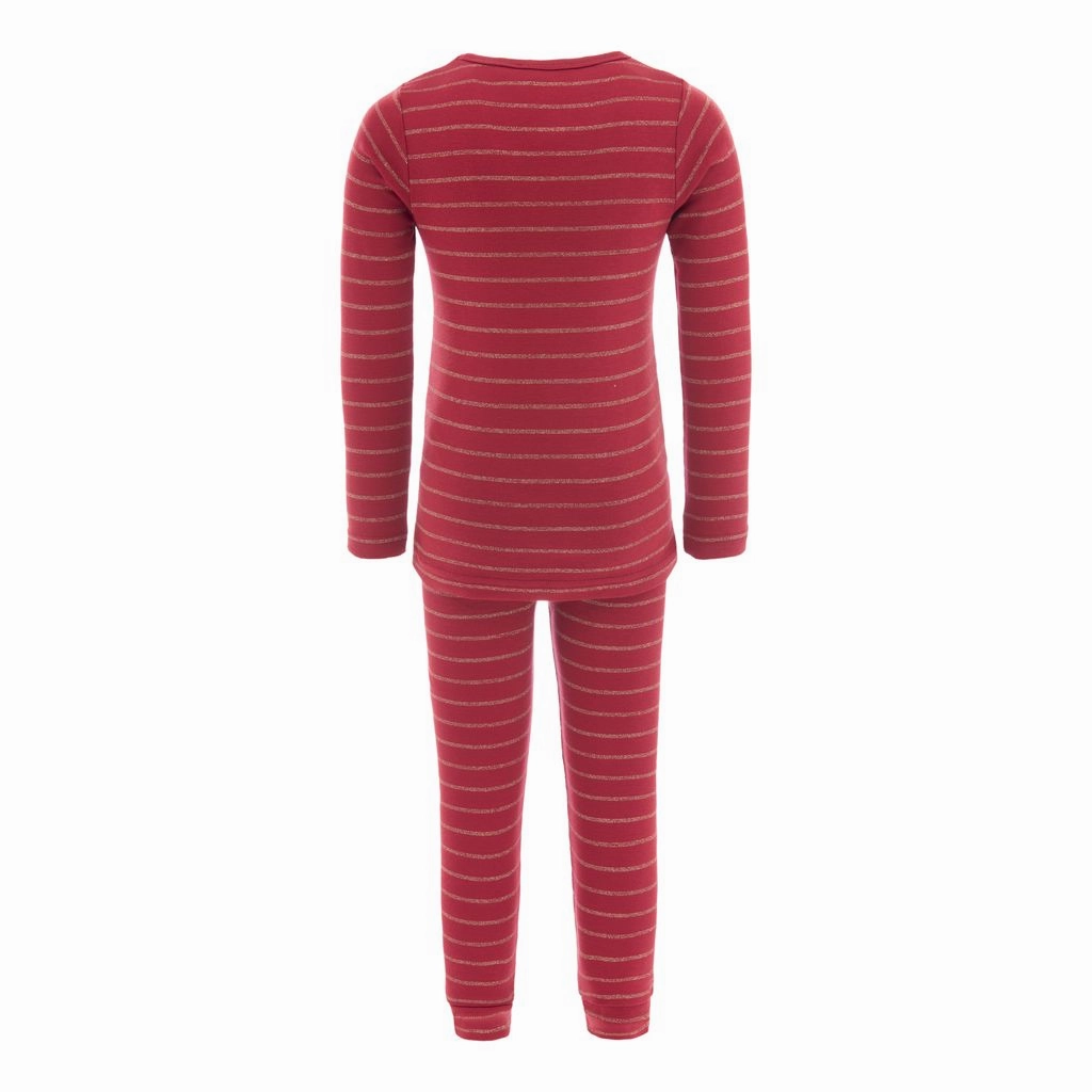 Cozy Fleece Lining Red Striped Modal Outfits