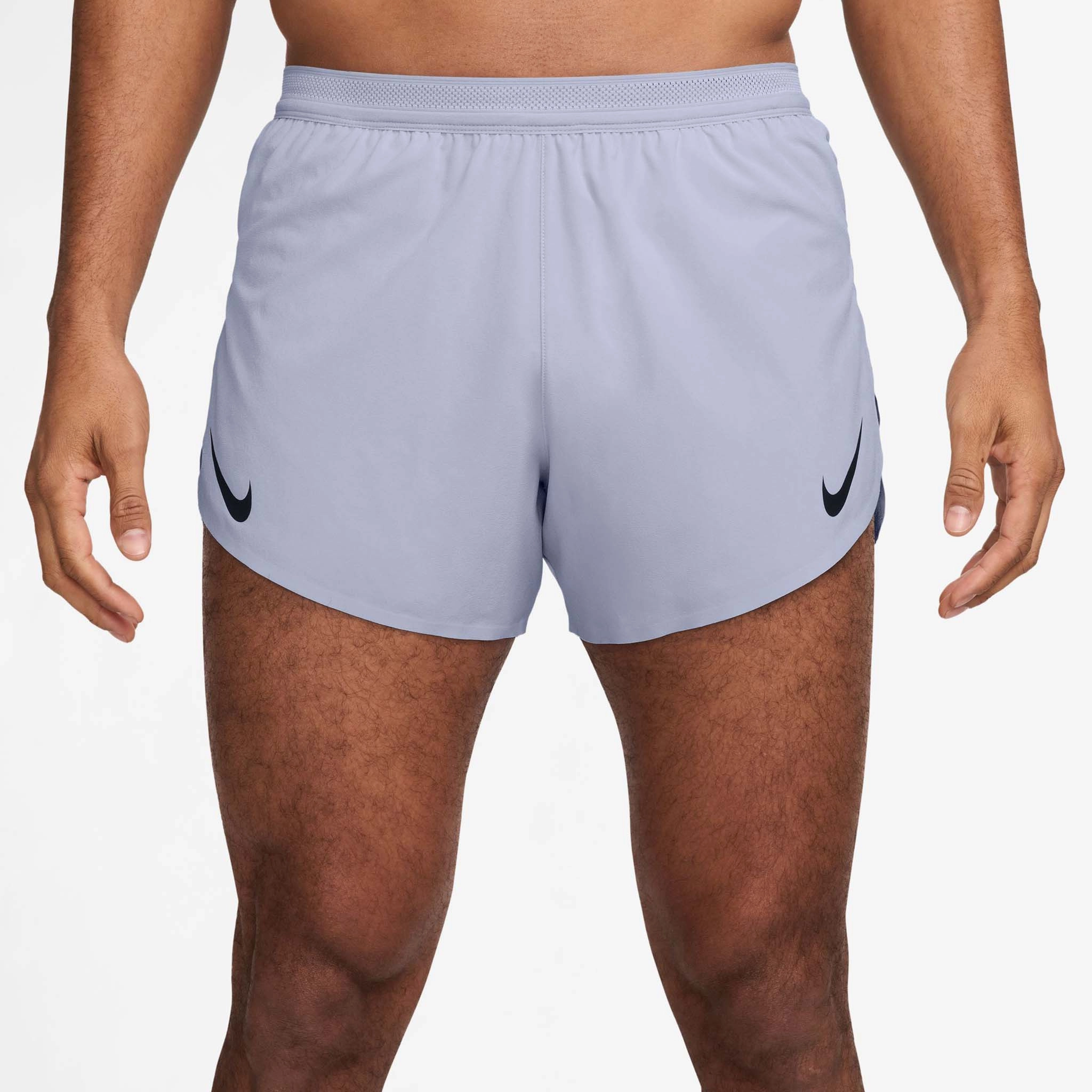 PerformanceEnhancing Faux Fur Nike | Men's AeroSwift Dri-FIT ADV 4" Brief-Lined Running Shorts - Ghost/Black