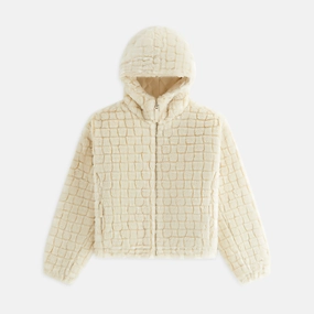 On The Go Kith Women Toshi Checked Teddy Bomber - Veil
