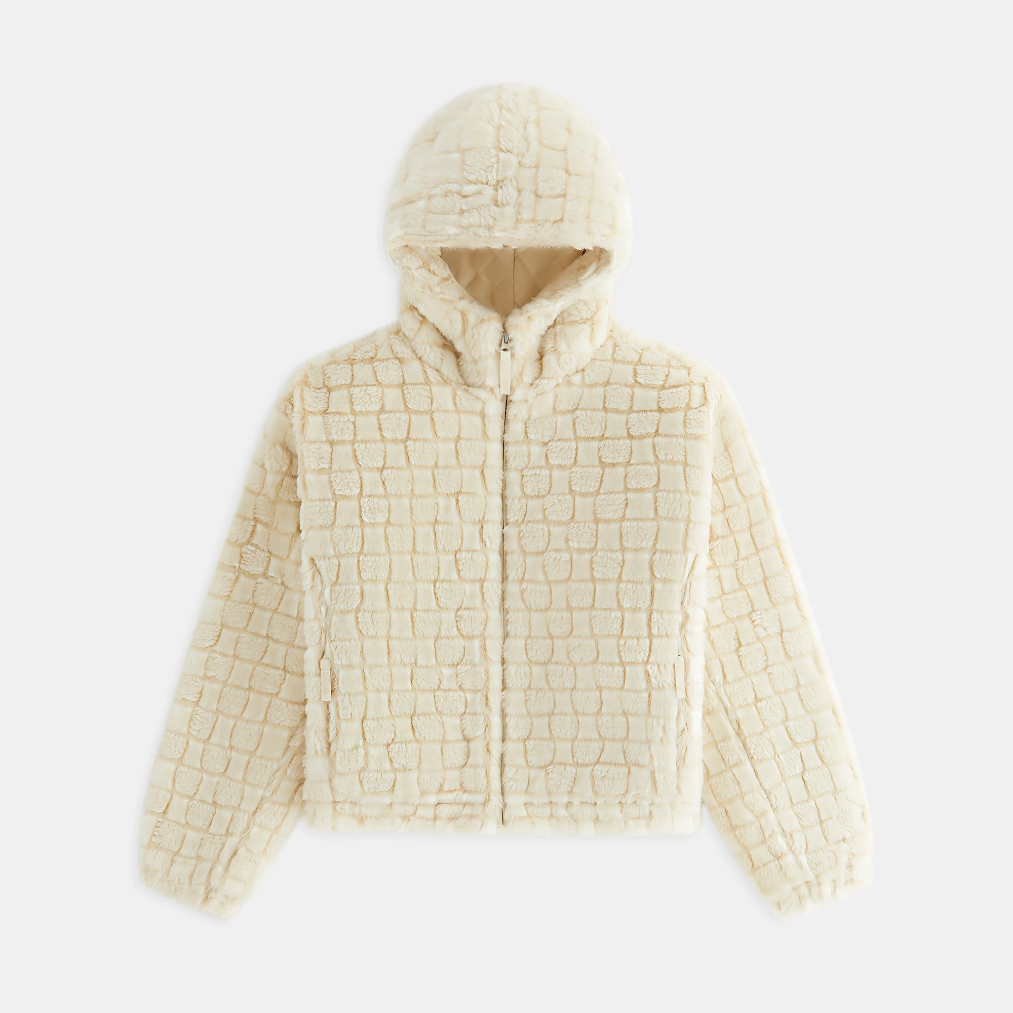 On The Go Kith Women Toshi Checked Teddy Bomber - Veil