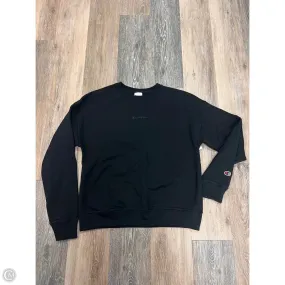 Athletic Sweatshirt Crewneck By Champion In Black, Size: S Microfiber Blended Fabric