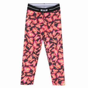 LightweightDesign Cropped hem MSGM Kids Butterfly Print Leggings