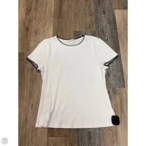 Airflow Mesh Panel Top Short Sleeve By Doe & Rae In White, Size: L