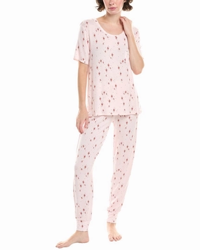 Honeydew 2pc Good Times Pajama Set Durable Reinforced Edging Cozy Fleece Backing