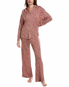 High Elasticity Fabric Adjustable Drawcord Honeydew 2pc Knitwit Pajama Set