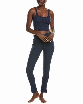 Cozy Midweight Fabric Cozy Thermal Insulation Honeydew Intimates 2pc Off Duty Rib Knit Lounge Set