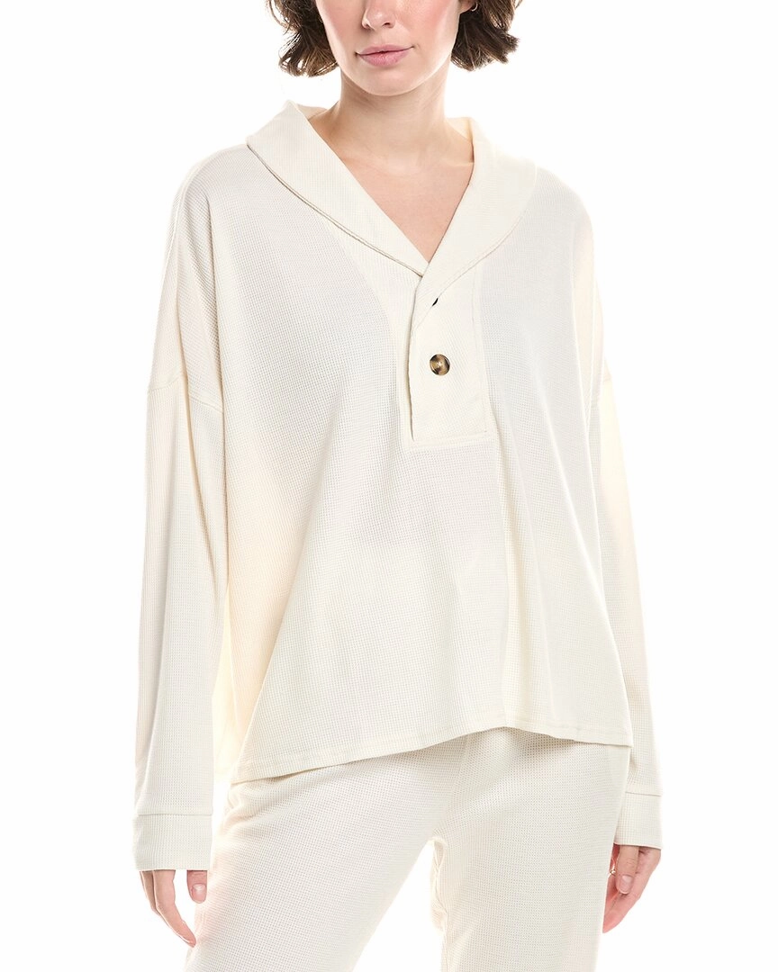 Ribbed Cuffs Layered Look Design Honeydew Off The Clock Top