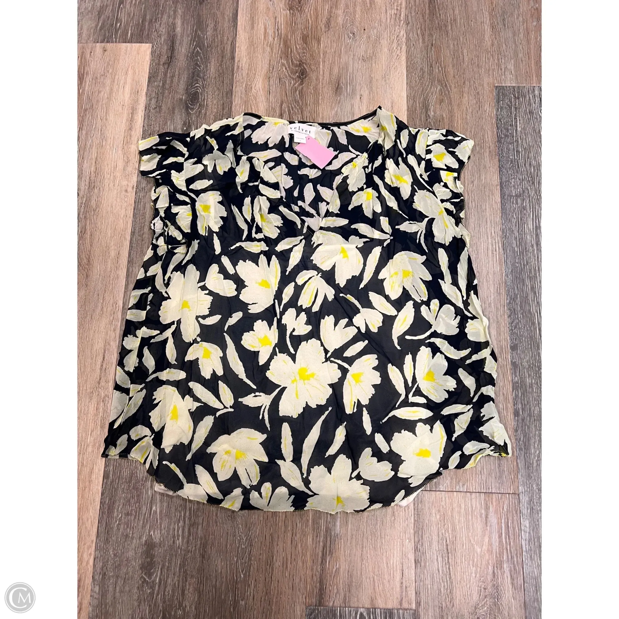 Blouse Short Sleeve By Velvet By Graham & Spencer In Floral Print, Size: L Recycled Fiber Blend Outdoor Apparel