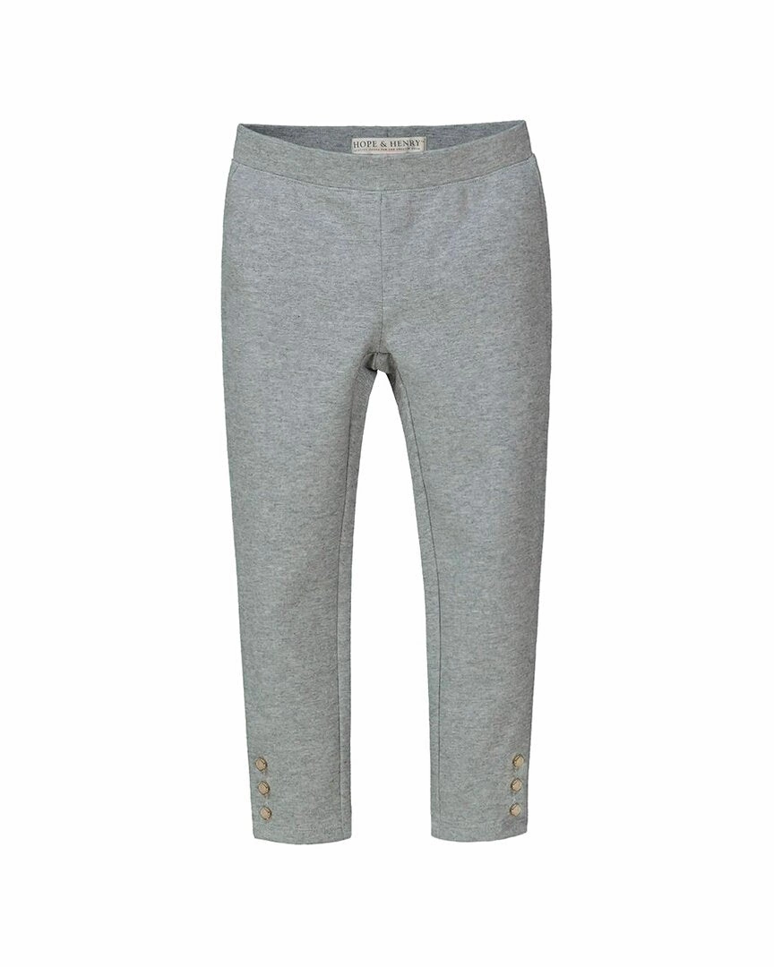 Hope & Henry Three-Button Ponte Pant Embroidered Detail