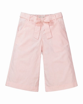 Hope & Henry Wide Leg Crop Bow Pant Casual Wearable