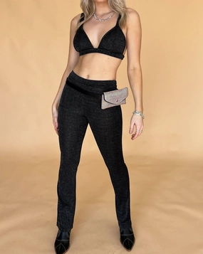 Horizon Pant Set In Black WrinkleResistant Finish Anti Pill Surface