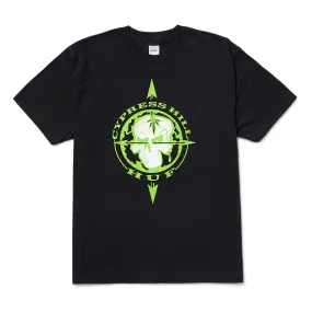 Comfortable Design Moisture Wicking Fabric HUF x Cypress Hill Blunted Compass T-shirt - Black