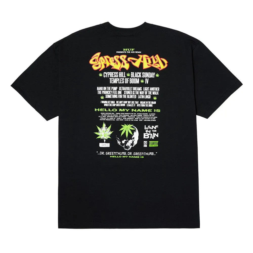Movie Night HUF x Cypress Hill Dr Greenthumb T-shirt - Black