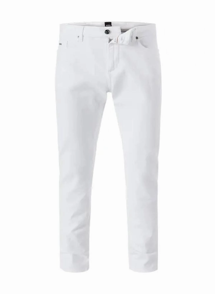 Base Fit Piece Hugo Boss Men's Cashmere Touch Delaware Denim Jeans, White