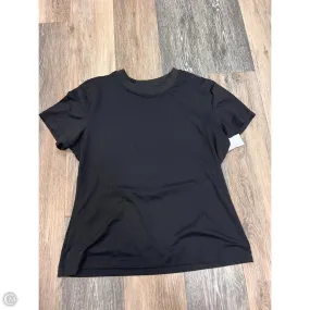 Convertible Neckline Athletic Top Short Sleeve By 7 Diamonds In Black, Size: Xl