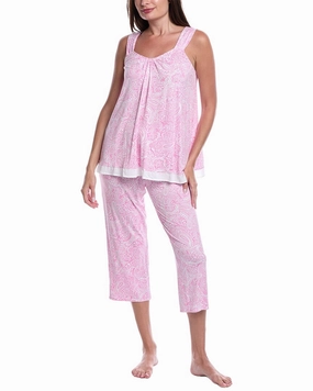 NonIrritating Seam Construction Ellen Tracy 2pc Tank & Ankle Pant Set