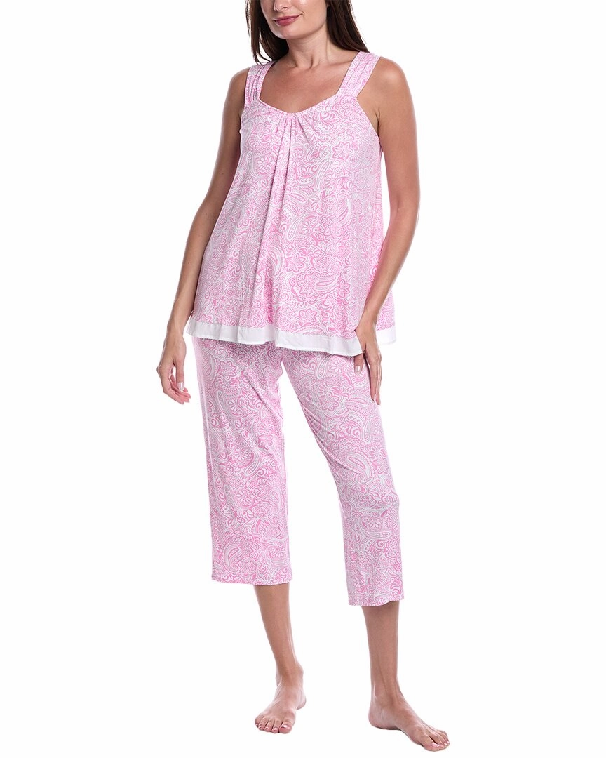 Layered construction Convertible Features Ellen Tracy 2pc Tank & Ankle Pant Set