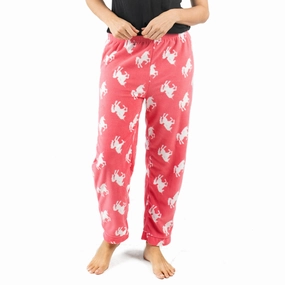 Organic Cotton Hypoallergenic fabric Womens Fleece Pajama Pants Unicorn