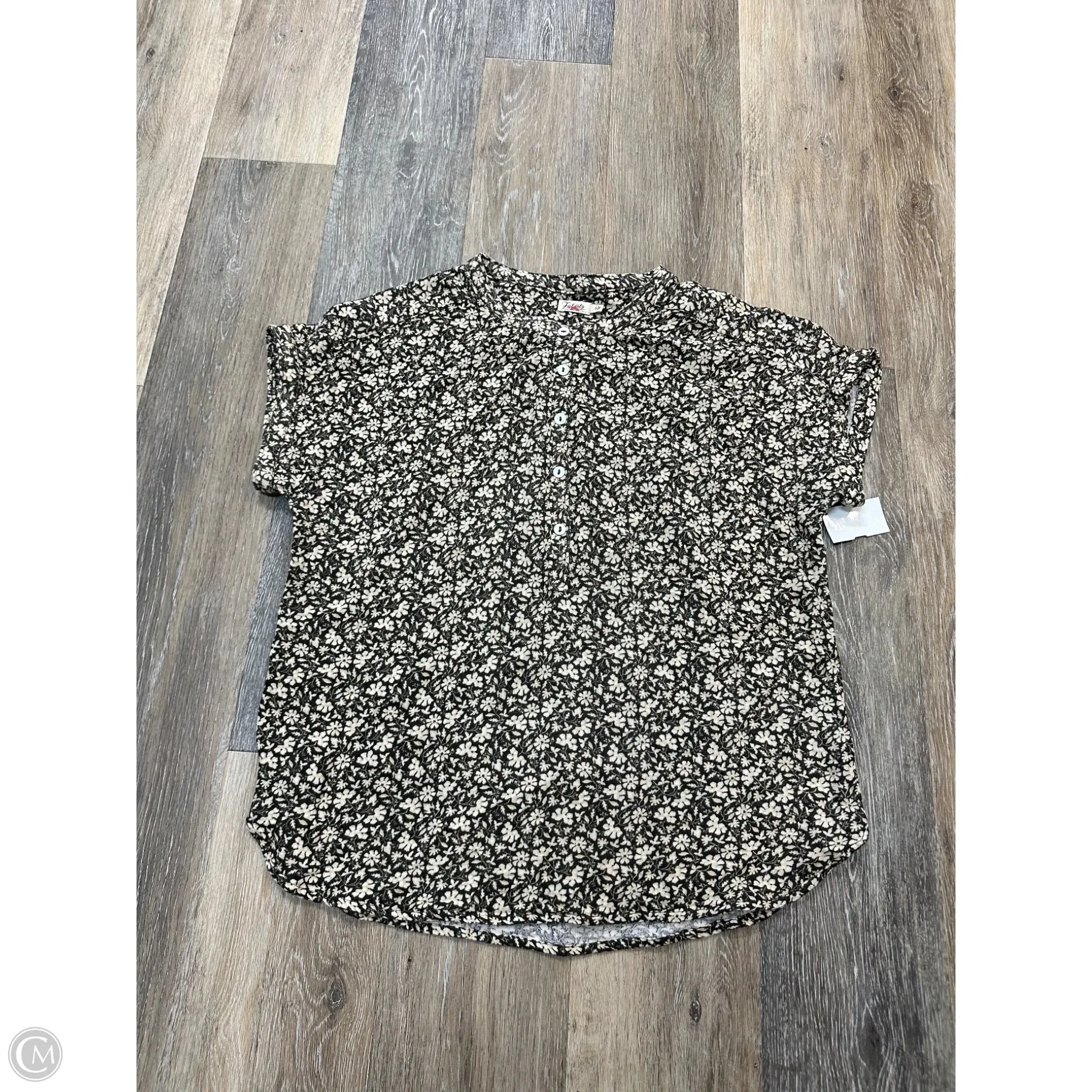 Blouse Short Sleeve By Faherty In Green, Size: S Recycled Polyester Fabric Sport Top