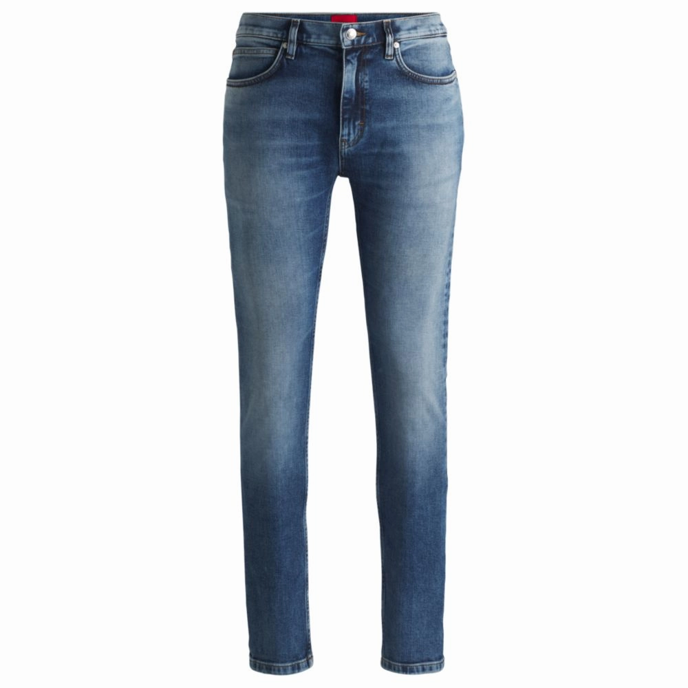 Non Irritating Inner Lining Extra-slim-fit jeans in blue stretch denim
