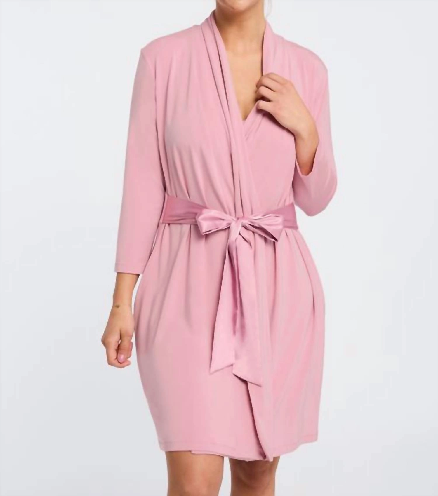 QuickDry Lining Iconic Robe In Pink Nectar
