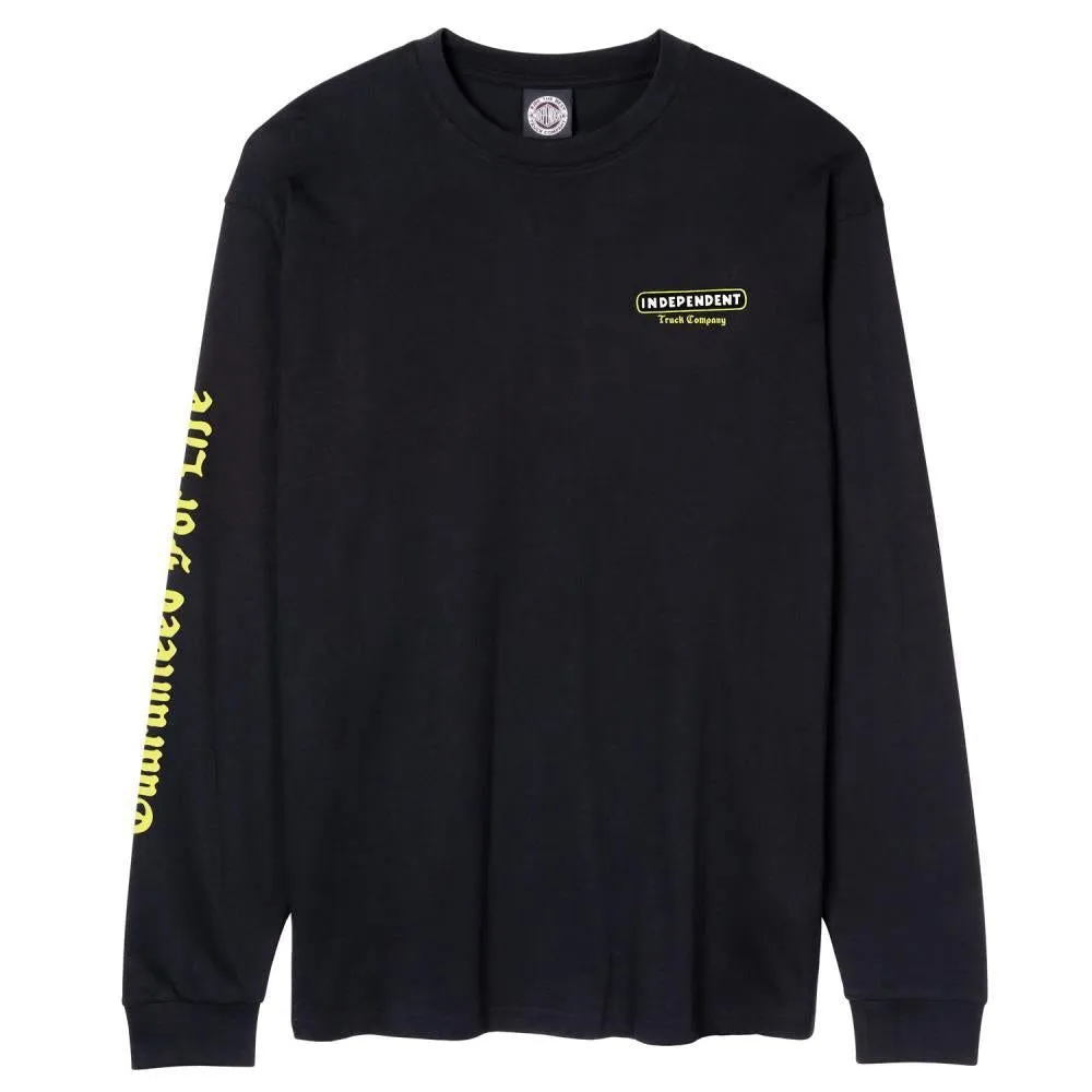 Independent GFL Truck Co. Longsleeve T-Shirt - Black Streetwear attitude Minimal Comfort