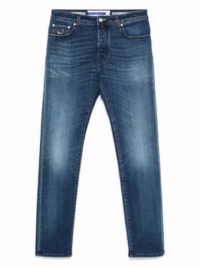 Cool And Clean Minimalist Style Family Style Comfy Indigo Blue Bard Jeans