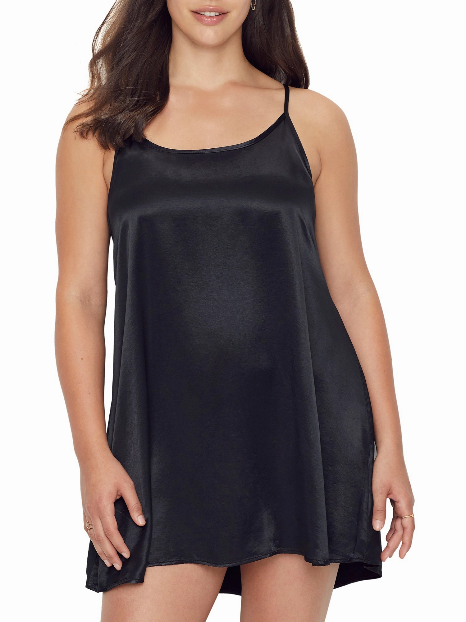 PJ Harlow Women's Allie Satin Chemise Reinforced Neckline