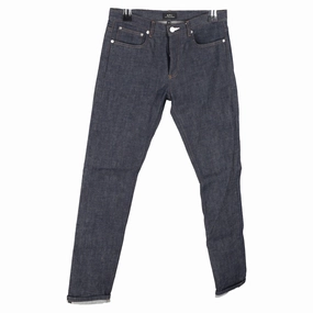 A.P.C. Straight Jeans in Dark Blue Cotton Denim Night Out Everyday Holiday Vibes