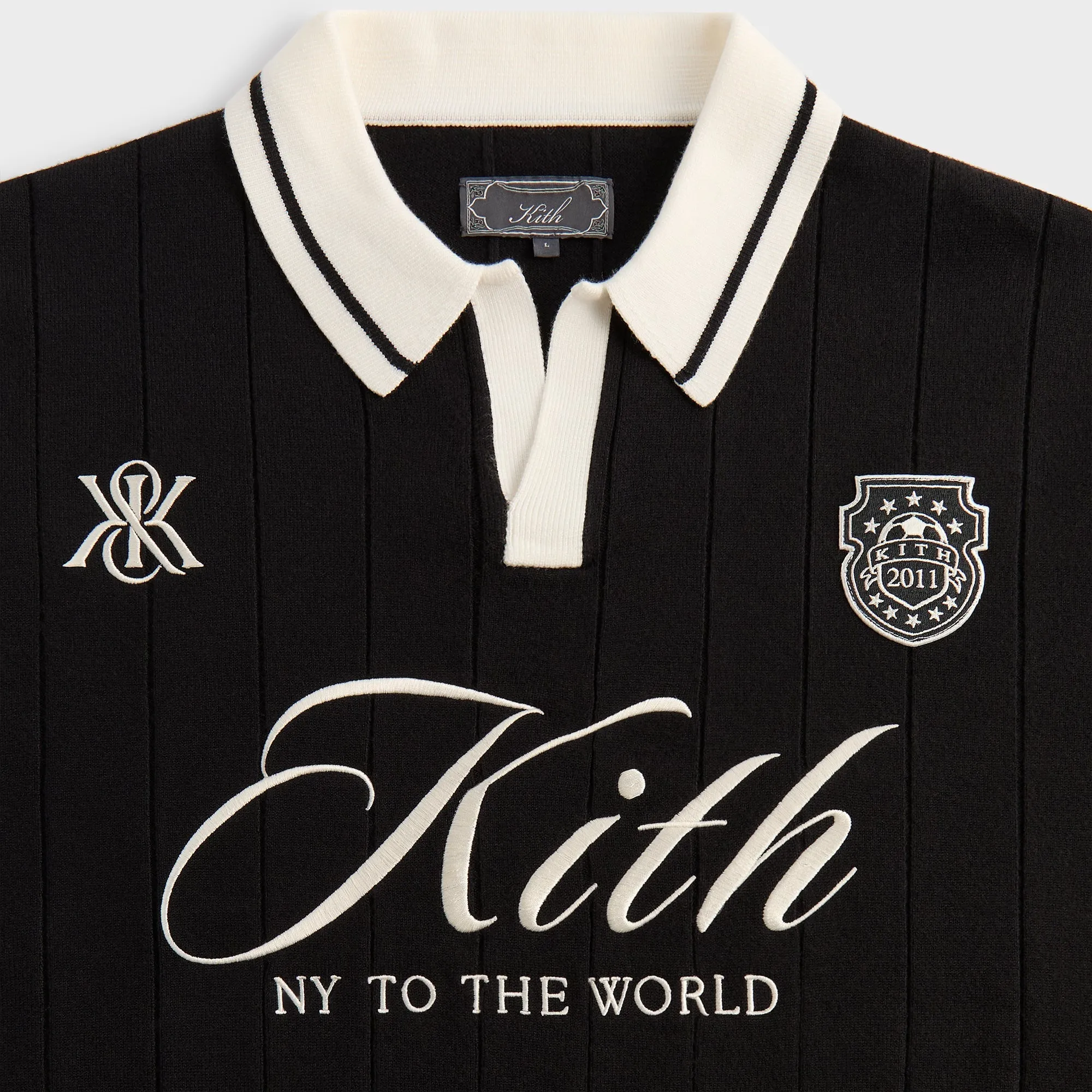 Kith Rugby Pullover Sweater - Black Unstructured Silhouette High-End Look