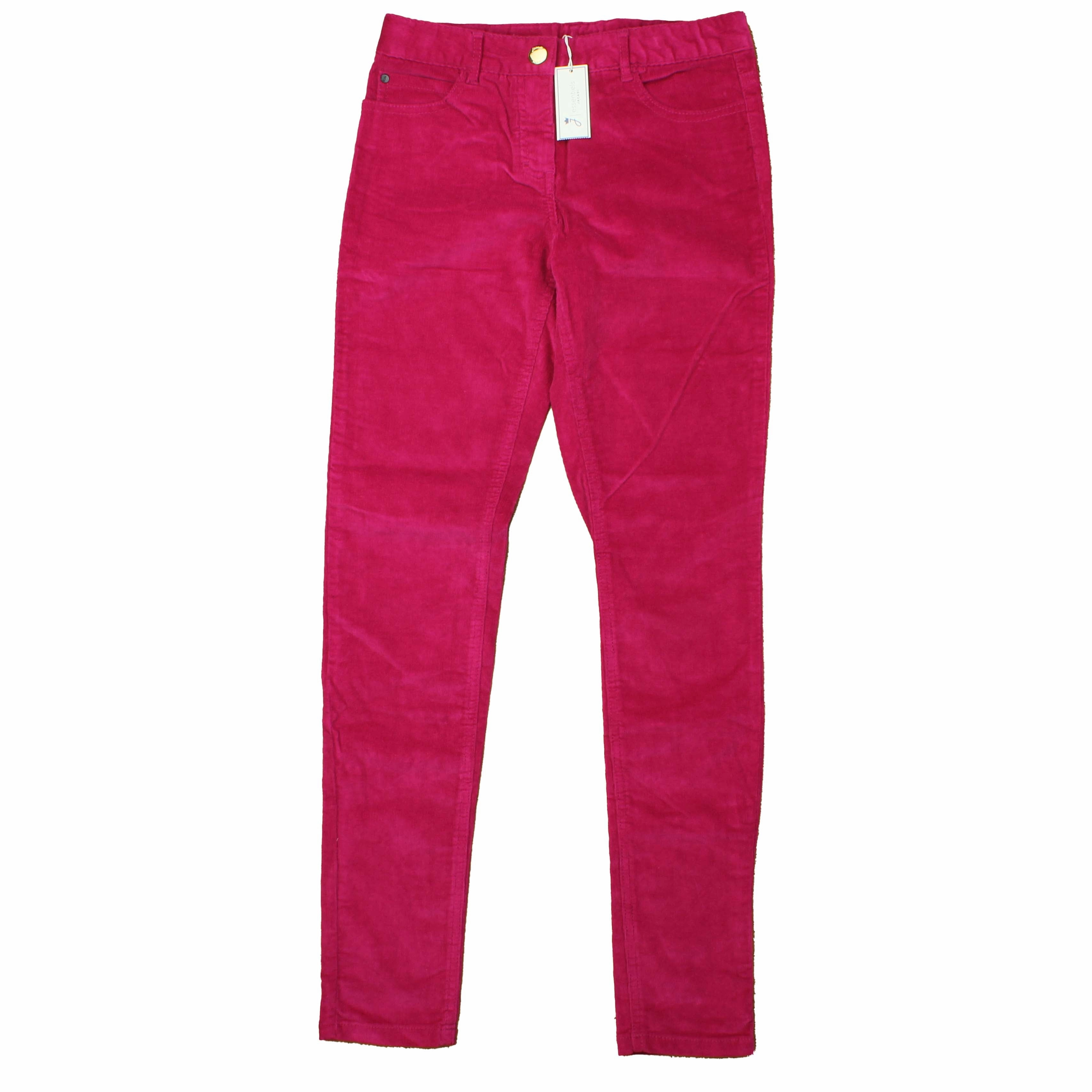 Jacadi Girls Pink Corduroy Pants Breathable Lining Perfectly Relaxed