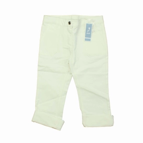 Jacadi Girls White Capri Pants Slim Silhouette Odor Control Treatment