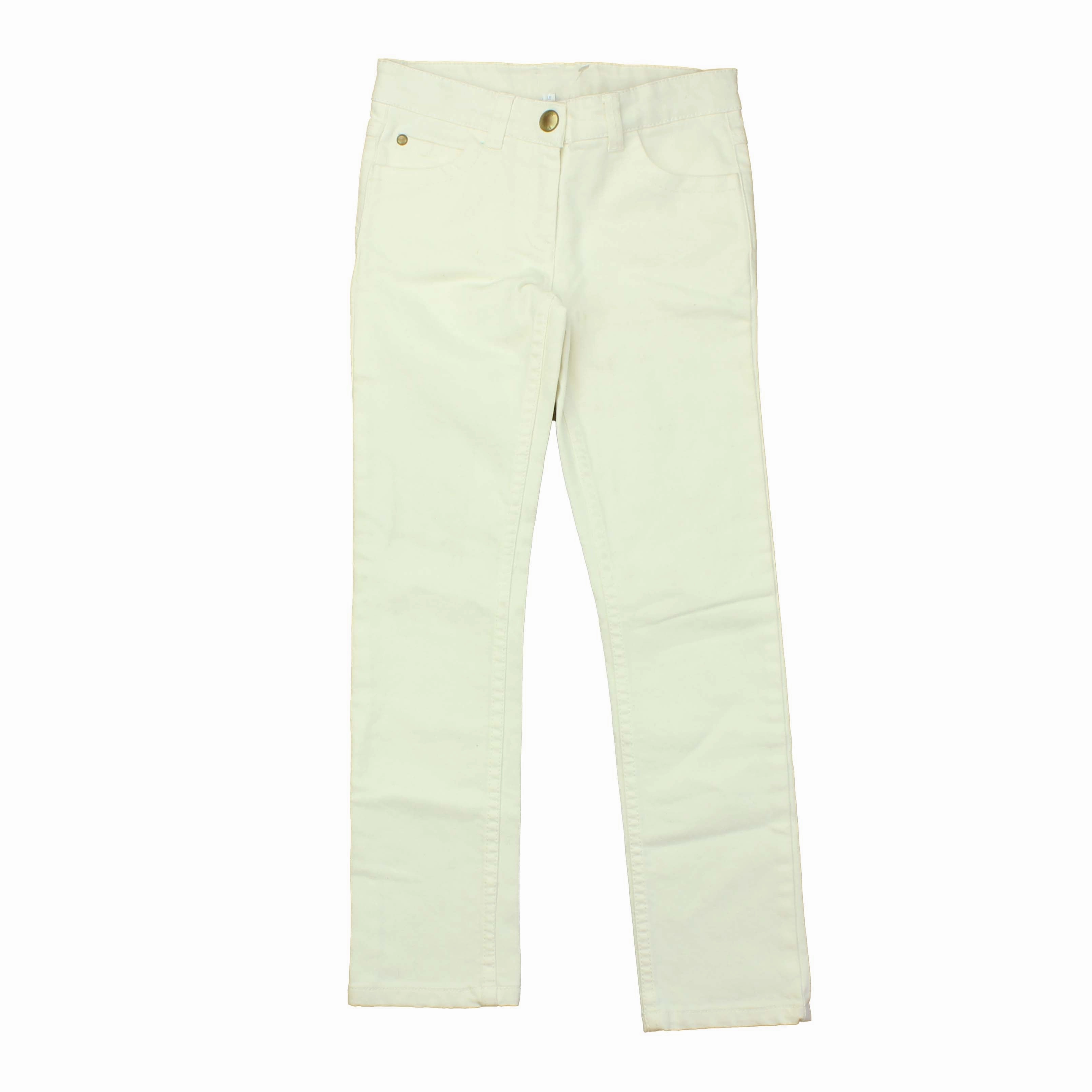 Blackout fabric Jacadi Girls White Jeans