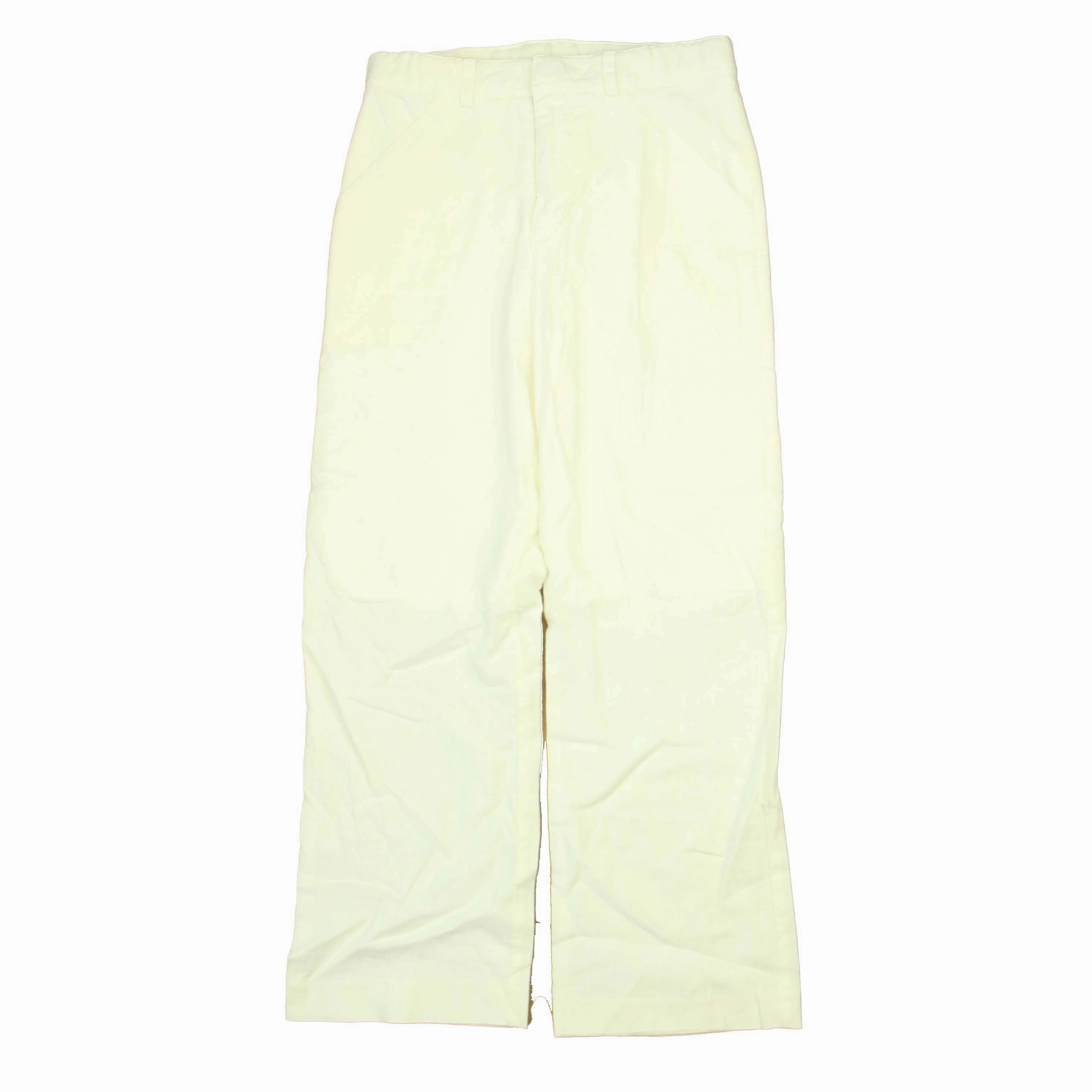Jacadi Girls White Linen Pants Lined interior Casual Chic Look