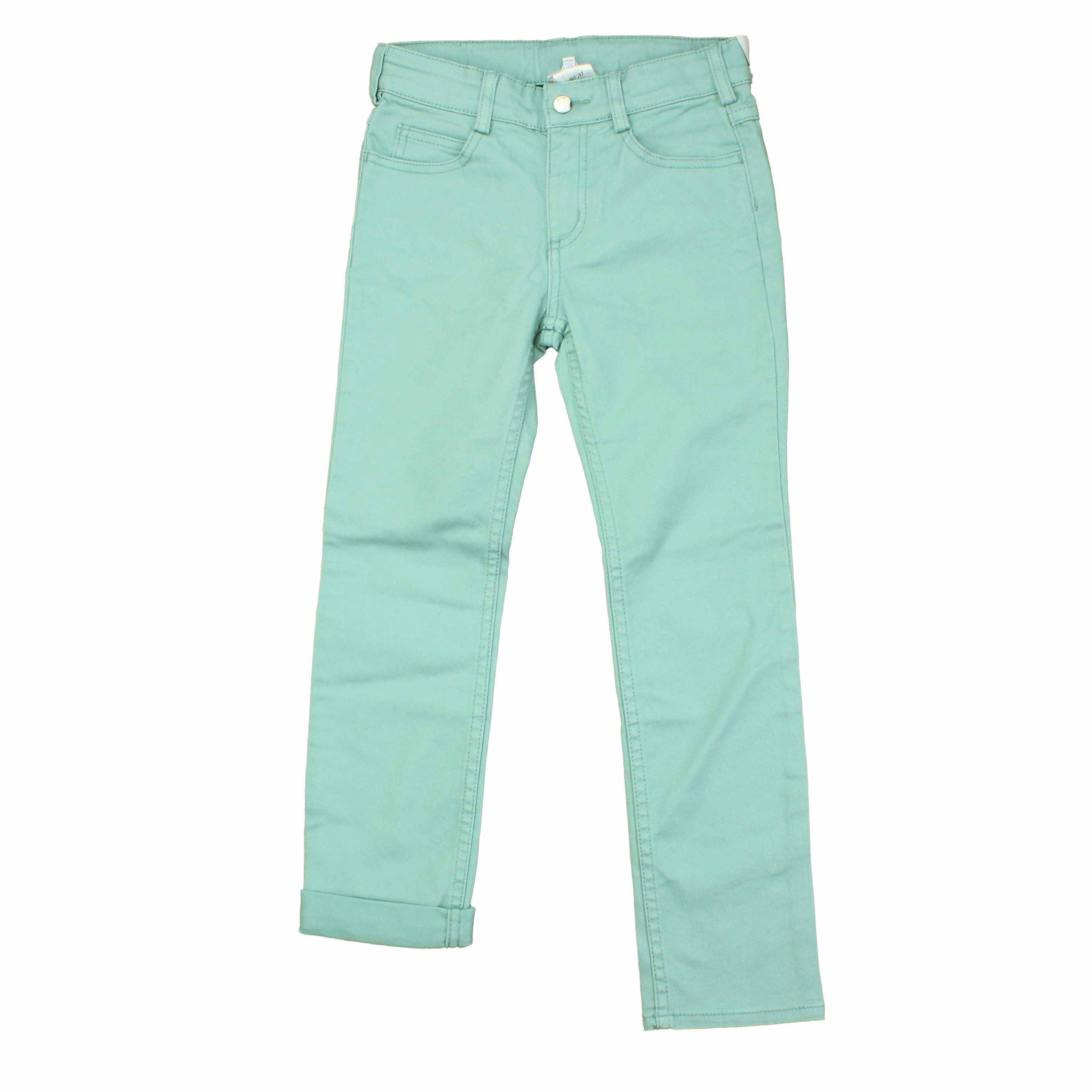 AntiPillingFabric Jacadi Unisex Light Green Jeans
