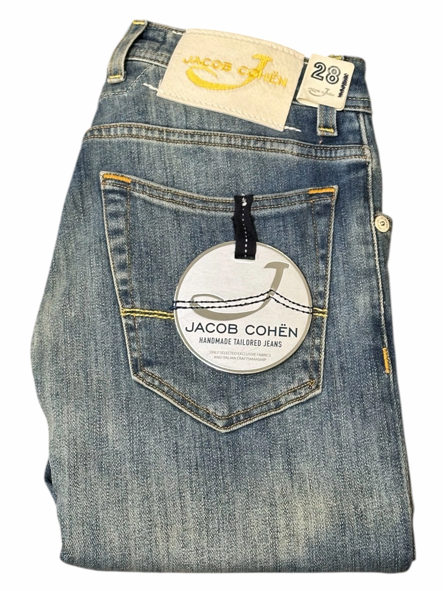 Jacob Cohen 688 Comfort Classic Pocket Cotton Jeans Office Wear Trendy Home Comfort