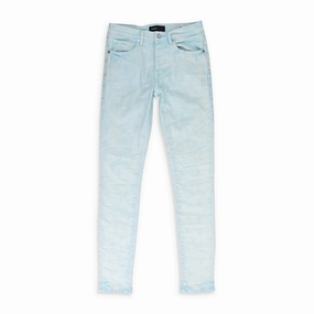 JACQUARD MONOGRAM BLUE SKINNY JEANS Streetwear Essential Wardrobe Choice
