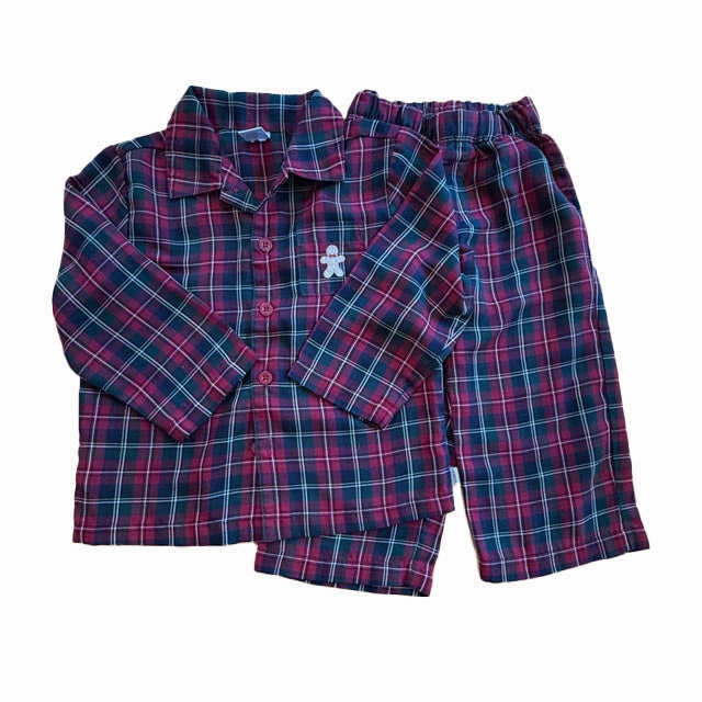 AntiPilling Technology Janie and Jack Boys Red | Navy Plaid 2-piece Pajamas