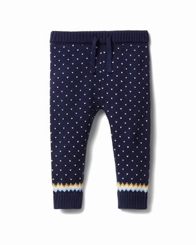 Contrast Trim Sporty Style Janie and Jack Fairisle Sweater Pant