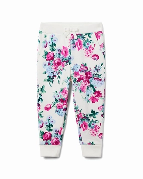 Janie and Jack Floral Jogger Pant Tagless Labeling Blackout fabric