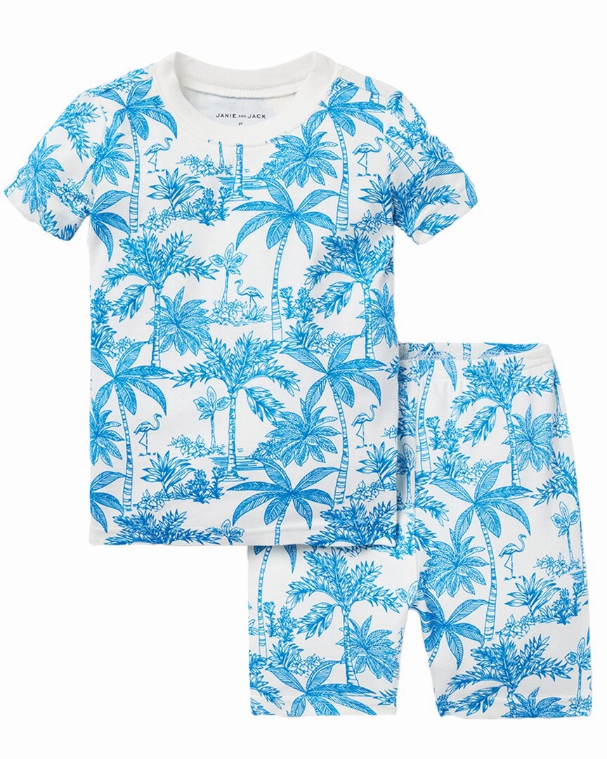 Janie and Jack Shortie Flamingo Toile Pajamas EcoFriendly Material