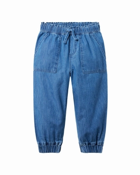 Janie and Jack The Chambray Jogger Pant Durable Weave Smooth Finish