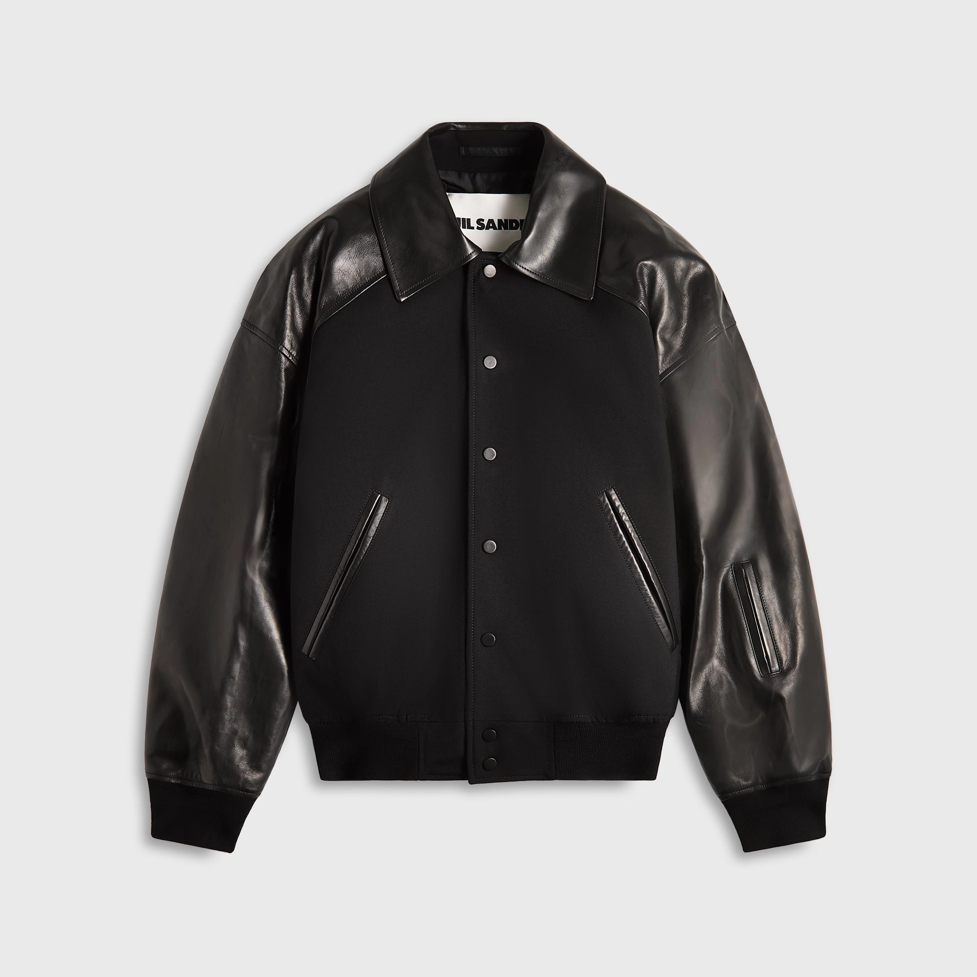 Jil Sander Blouson 93 Leather - Black Urban Explorer Look Layered Wind Barrier