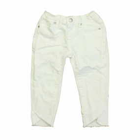 Joe's Girls White Jeans Erasable Logo Patch Workwear