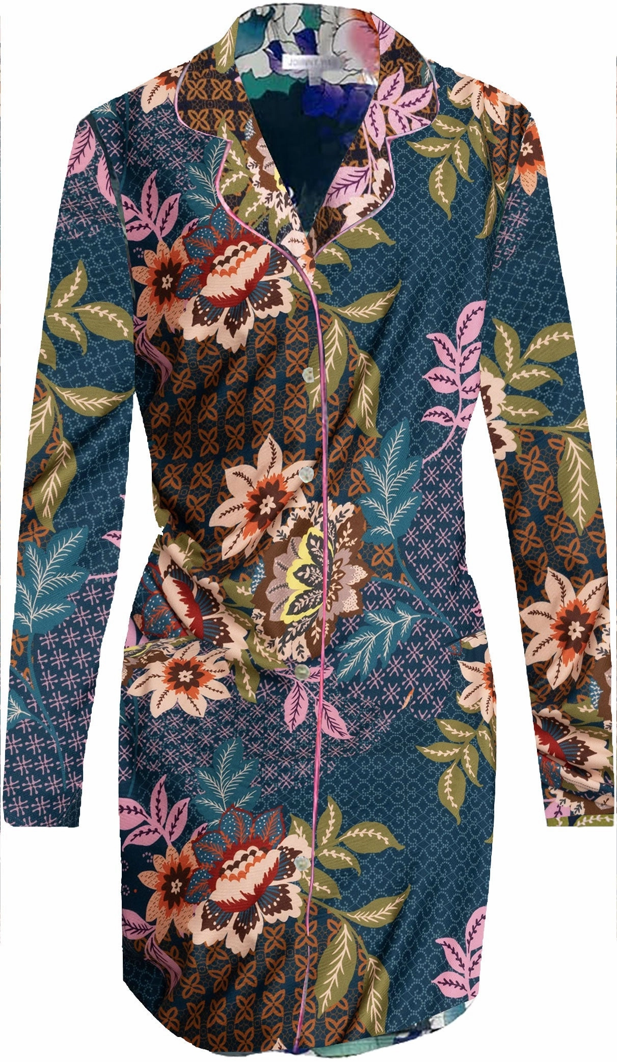 Johnny Was Delfino Long Sleeve Shirt Multi NonIrritating Seam Construction