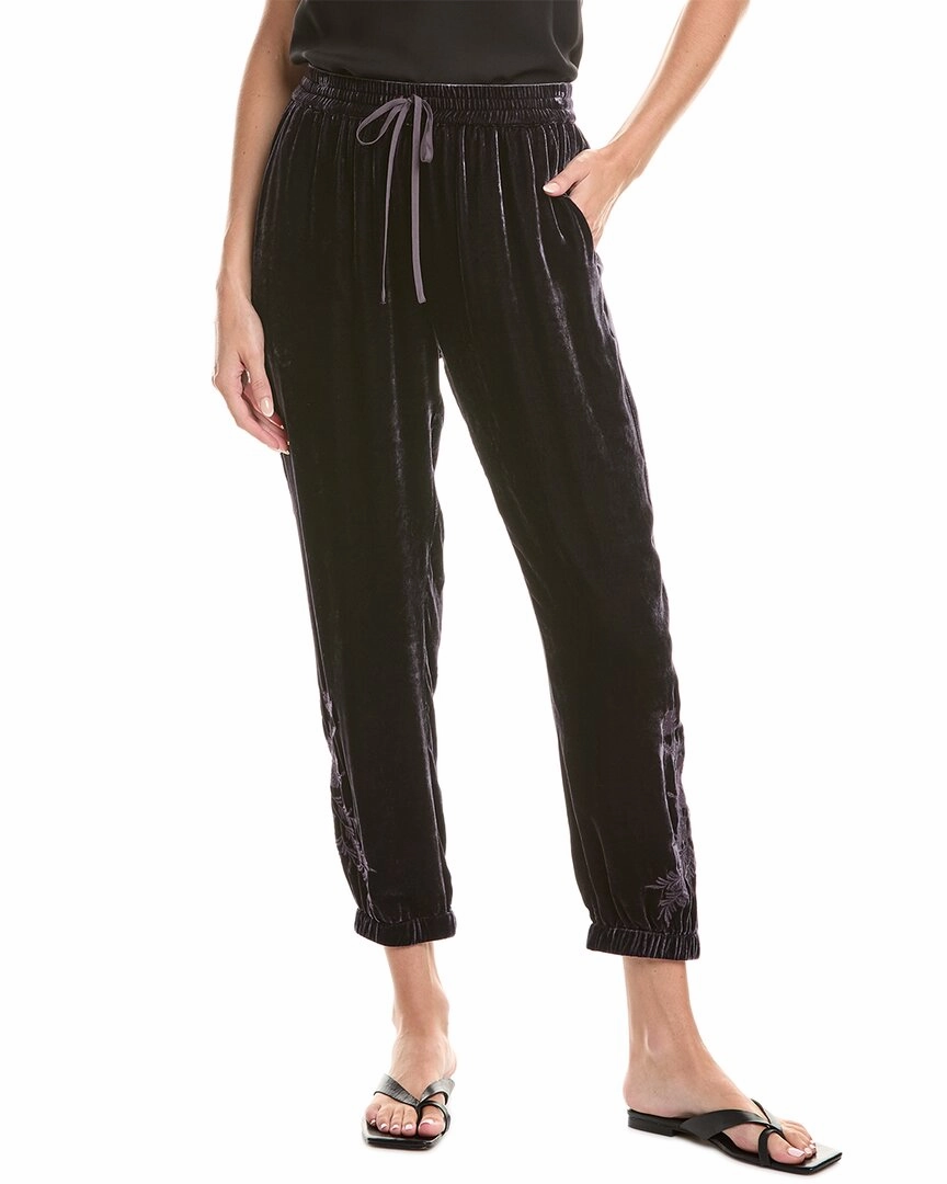 Eco Friendly Dye Reinforced Knee Panels Johnny Was Velvet Silk-Blend Jogger Pant