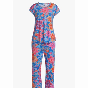 Adjustable drawstring Johnny Was Women's The Bobbie Crop Set Pajamas, Daniela