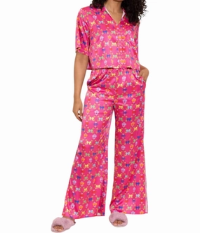 Brushed Inner Layer Non Chafe Seams Jolly Pajama Set In Bowtastic