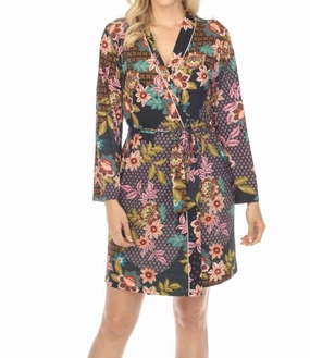 Jonesy Sleep Robe In Delfino No Roll Hemline LongLasting Durability